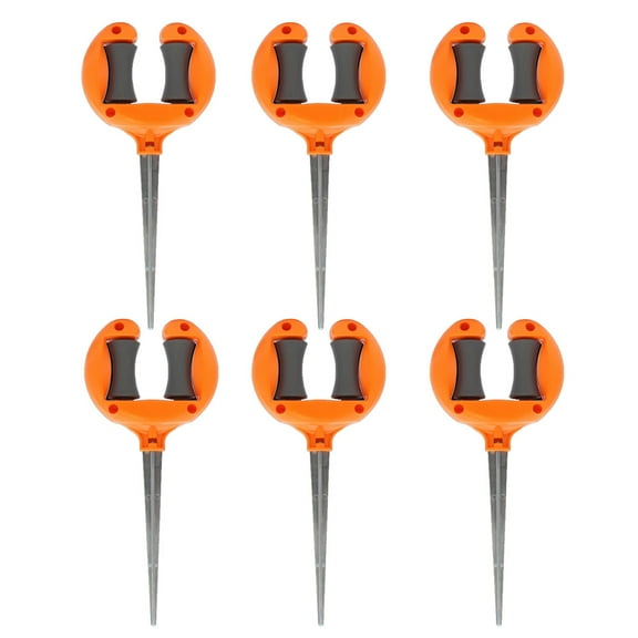 Hose Guide Spike Garden Hose Holder with Rollers Ground Insert Hose Guide Keep Hose Out of Flower Beds Protects Plants for Accurate Watering,Orange