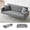 Grey, variant on YWEN 72" Folding Futon Sofa Couch w/Adjustable Backrest, Mid Century Modern Loveseat Convertible to Sleeper Bed, Small Comfy Teddy Cloud Couch SofaBed for Living Room & Bedroom, 2 Pillows