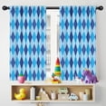 thumbnail image 5 of Blackout Kids Curtains,Light Blue and Dark Blue Argyle Pattern Childrens Insulated Curtains Set Of 2,Bedroom Essentials,Toddler Room Decor 42"x54", 5 of 5