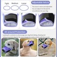 thumbnail image 4 of Bozal de perro con estampado de nailon suave a la moda para perros, color morado M, 4 of 7