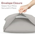 thumbnail image 5 of Superity Linen Pillow Cases Queen Size - Envelope Enclosure - 2 Pack - 100% Soft and Comfortable Premium Cotton - Stone, 5 of 9