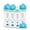 Blue, variant on YOHKOH Natural Glass Baby Bottles,Level 2 Nipple,Wide-Neck Bottle,4pk,(8.8 oz)Red