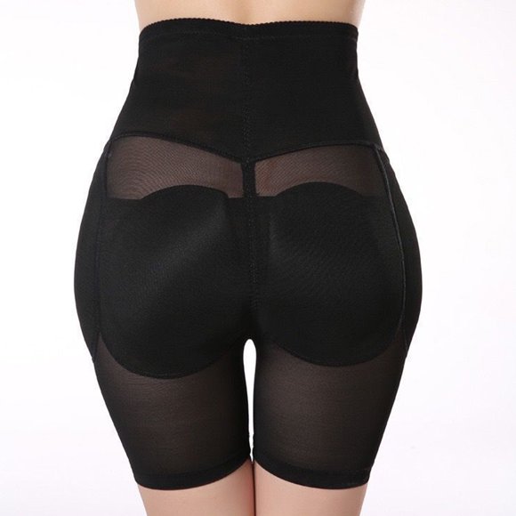 Seitruly Fajas acolchadas para realce de glúteos, bragas de buena elasticidad, potenciador de cadera, ropa interior portátil transpirable reutilizable, Moldeadores de muslos Negro/XXXL Seitruly CE014386-11