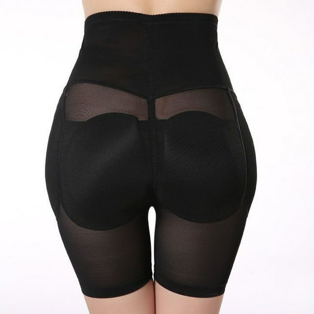 Seitruly Fajas acolchadas para realce de glúteos, bragas de buena elasticidad, potenciador de cadera, ropa interior portátil transpirable reutilizable, Moldeadores de muslos Negro/XXXL Seitruly CE014386-11
