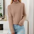 thumbnail image 6 of Fashion Women's Sweater with Turtleneck Loose Fit Long Sleeve Knit Thickened Polyester Perfect for Seasonal Styles, 6 of 9
