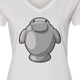 thumbnail image 4 of Inktastic Cute Kawaii Manatee Women's V-Neck T-Shirt, 4 of 5