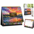 thumbnail image 5 of 2027 Desk Calendar, 12-Month Floral Desktop Flip Calendar, January to December Monthly Planner with Twin Wire Binding, Home Office Schedule Organizer, 5 of 8
