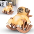 thumbnail image 2 of Desktop Dress up Rocking Chair Animal Statue Small Sculpture Desktop Decoration Reclining Chair Animal Desktop Realistic Gift Pet Statue Animal Home Decoration Suitable for Offi, 2 of 7