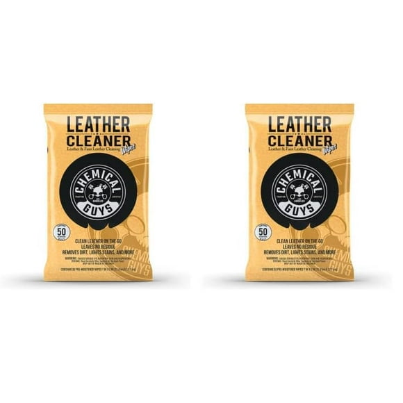 Toallitas limpiadoras de cuero Chemical Guys PMWSPI20850 Mega, paquete de 100