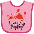 thumbnail image 3 of Inktastic I Love My Poppop Grandchild Boys or Girls Baby Bib, 3 of 4