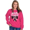 thumbnail image 5 of Support I Won Breast Cancer Awareness Women Crewneck Sweatshirt Brisco Brands S, 5 of 6