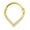 Gold, variant on 1X Septum Clicker Nose Ring, Sterling Silver Piercing Hoop A4007-Gold