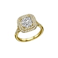 thumbnail image 2 of 7.50MM D-F VS Moissanite Engagement Ring With Diamonds (1.8 ct Moissanite Weight, 2.7 ctw dew) Cushion Shape 14K Gold, 2 of 2