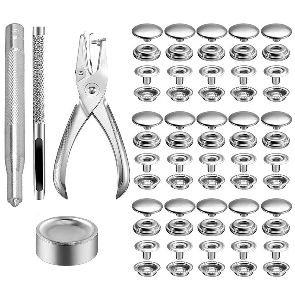 Mduoduo 204 Pcs Snap Fastener Kit Durable Snaps Buttons Set Press Studs
