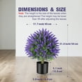 thumbnail image 5 of OLIVIVI Artificial Lavender Plant  2FT Tall Faux Silk Tree for Home Office Decor Indoor Outdoor Fake Lifelike Potted Tree with Wood Branches 2 pack, 5 of 14