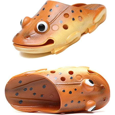 

Homgreen Frog Slippers Frog Flip Flops Funny Gift Animal Slippers women Cartoon Sandals Bass Slides Beach & Shower Shoes
