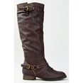 thumbnail image 2 of Breckelles Outlaw-81 Women's Red Zipper Tall Riding Boots, Brown, 6.5, 2 of 3