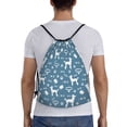 thumbnail image 2 of Drawstring Backpack - Cartoon Cute Poodle Dog Splash Proof Small Drawstring Gym Bag for Women Men, Cinch Sports String Bag Backpack for Travel Swimming Beach, 2 of 8