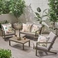 thumbnail image 3 of Set of 4 Waterproof Outdoor Decorative Throw Pillow Covers 18x18 Inch Linen Pillow Covers Square Watercolor Floral Cushion Case Garden Pillowcase for Patio Couch Tent (Butterfly and Flowers), 3 of 6