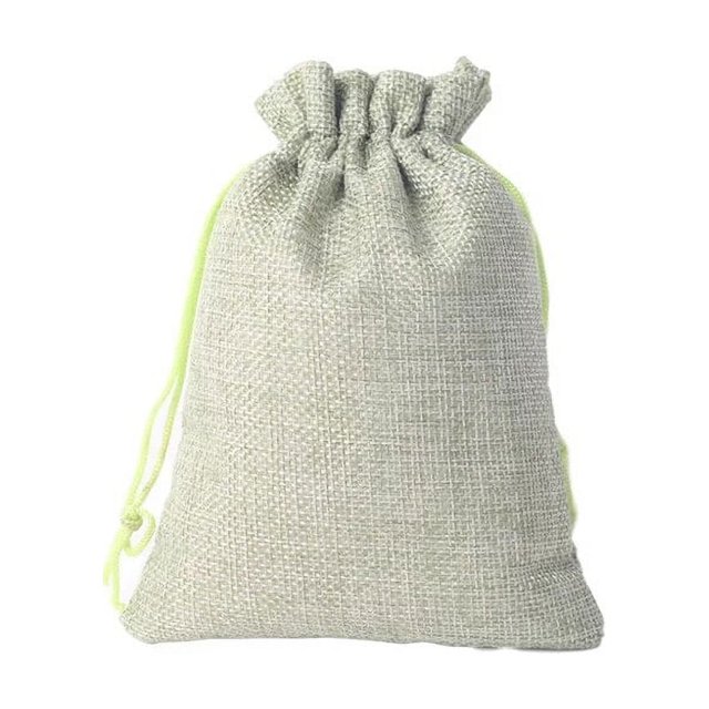Bolsa de arpillera Natural con cordón, bolsa de regalo de yute, varios tamaños, organizador de joyería, boda, dulces, día de Navidad, bricolaje, 10 unidades