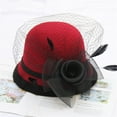 thumbnail image 2 of Dyfzdhu Women Autumn Winter Flowers Round Top Casual Fisherman Bucket Cap Small Bowler Hat, 2 of 3