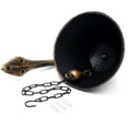 thumbnail image 4 of HTTMT- Upstreet Outdoor Dinner Bell Made For Ranch House Family Front Door Interior Exterior Décor | Wall Hanging Mount Heavy Cast Solid Iron Decoration Gold Large (H: 5" x W: 7") [P/N: ET-BELL002-L], 4 of 7