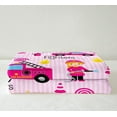 thumbnail image 3 of Girls Pink Fire Truck Throw Blanket Firefighters Trucks Fleece Blanket Baby 30"X40" Cartoon Firemen Rescue Car Vehicle Sherpa Blanket For Kids Car Theme Room Decor Rose Pink Stripes Flannel Blanket, 3 of 3