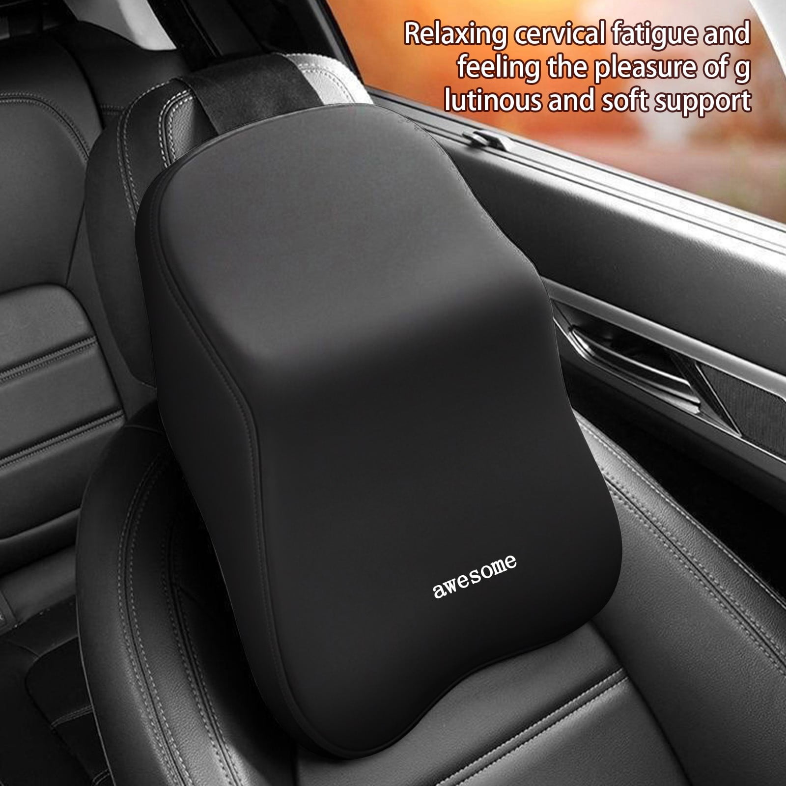 Acheter Appui-tête de voiture respirant, oreiller de cou, coussin de dos, Support lombaire pour siège de voiture, coussin de siège de voiture en mousse à mémoire de forme pour voyage