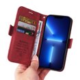 thumbnail image 6 of TECH CIRCLE for iPhone 13 Pro Max 6.7 Inch Wallet Case with Card Slots Holder Wrist Strap Magnetic Clasp Lanyard Handbag Cover, Luxury PU Leather Shockproof Kickstand Flip Folio Case,Red, 6 of 11