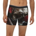 thumbnail image 2 of Disketp Realistic Rose Skull Men's Boxer Briefs Men’s Underwear Boxer Briefs for Men, 2 of 7