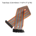 thumbnail image 2 of Unique Bargains 1 Pcs IDC Rainbow Wire Flat Ribbon Cable FC-Female to 34P 11.8 Inch Length 2.54mm Pitch, 2 of 4