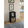 thumbnail image 2 of 4540 Decorative Open Back 2-Cube Storage Organizer, Black, 2 of 5
