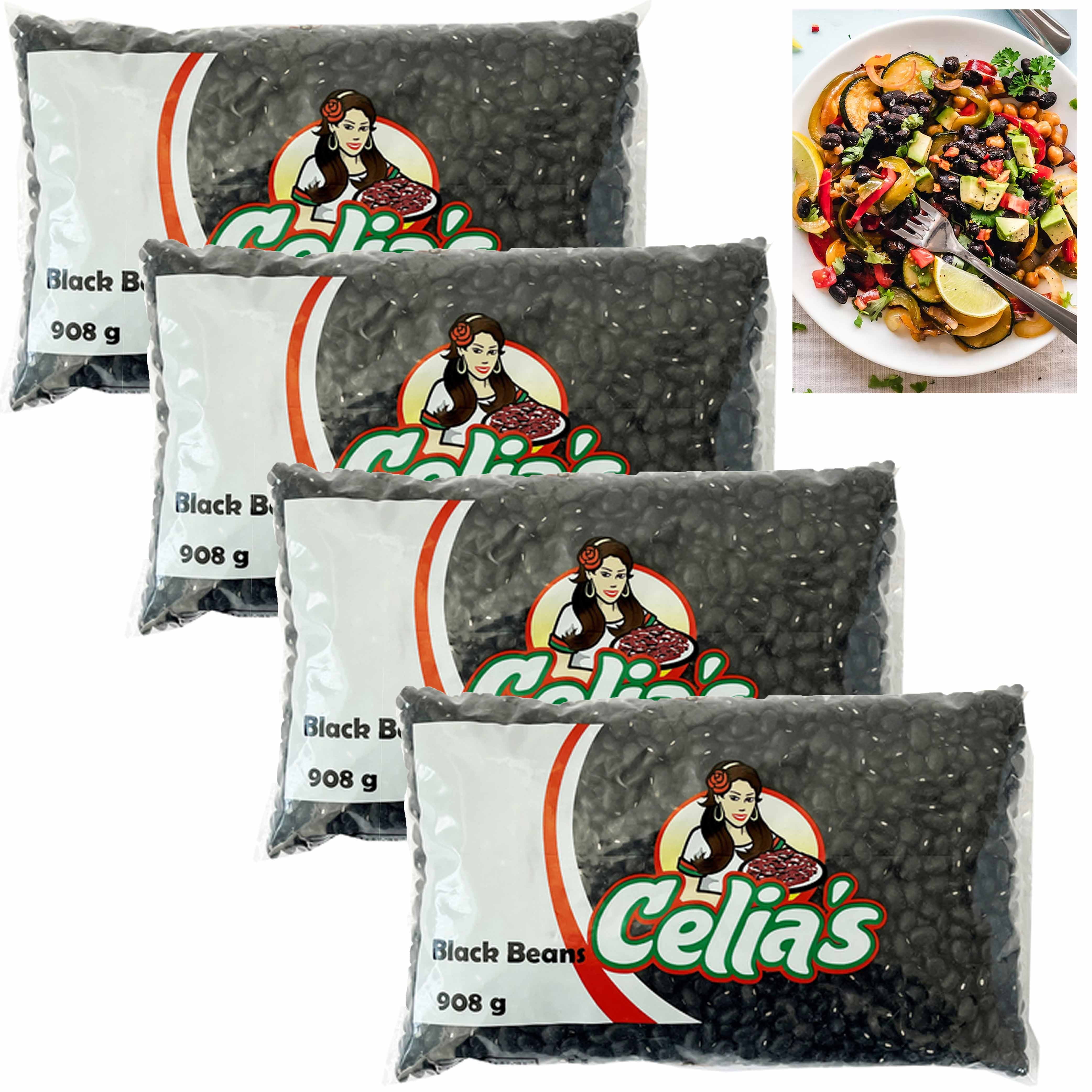 4 Bags Bulk Dry Black Beans 8lbs Legume Vegan Vegetarian Fiber Protein