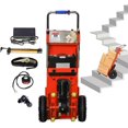 thumbnail image 3 of Electric Stair Climbing Truck Heavy Duty Dolly Cart for Moving,880lb Max Capacity 1200W Motor Power Folding Furniture Climber Trolley with Solid Wheel for Family Removal Ware house(orange ), 3 of 11