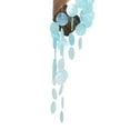 thumbnail image 5 of DecMode 32" Teal Shell Spiral Waterfall Geometric Windchime with Black Rope, 5 of 7