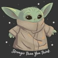 thumbnail image 2 of Men's Star Wars: The Mandalorian Grogu Stronger Than You Think Graphic Tee Charcoal Heather Large, 2 of 5