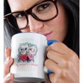 thumbnail image 2 of 3drose, a Cute Cartoon of Two Westie Puppies with Typography., 11oz Two-tone Blue Mug, 2 of 6