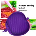 thumbnail image 3 of Cuadros Decorativos Bandejas de pintura de diamantes para bricolaje de plástico para adultos y niños (morado en forma de manzana) Wdftyju  embutido en tela, 3 of 9