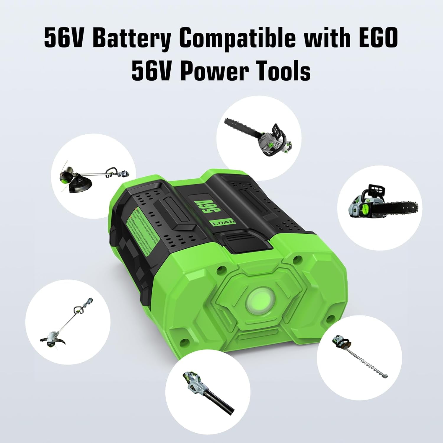Replacement for EGO 56V Battery 3.0Ah Compatible with EGO 56 Volt Battery Power+ Tools STA1500 ST1502LB CS1604 LB4800 LB6504 LB5804 HT2400
