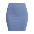 thumbnail image 3 of Only Moment Women's Summer Sweat Shorts Nylon,Spandex High Waist Dress Pants with Pockets for Yoga Business Travel Casual Yoga Shorts Light Blue,S, 3 of 6