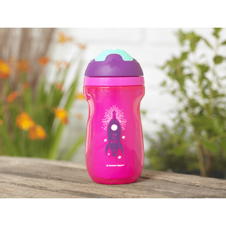 Tommee Tippee 12+ Months Insulated Toddler Straw Sippy Cup - Pink - 9-Ounce - Each
