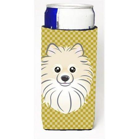 

Tan Checkered Pomeranian Michelob Ultra bottle sleeves for slim cans