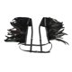 thumbnail image 4 of Chal de plumas artificiales, poncho de plumas negras, capa gótica de cuero sintético, arnés Estilo A, 4 of 9