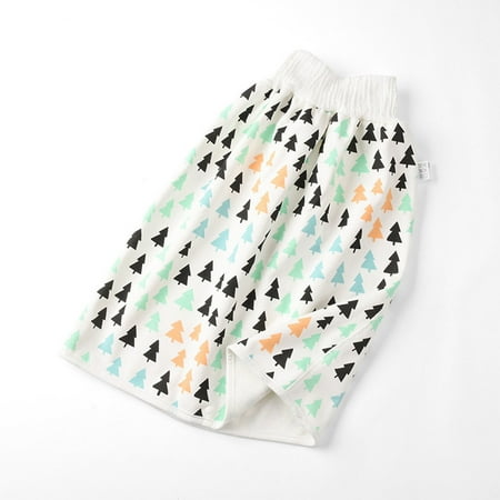 

QISIWOLE Toddler Baby Boys Girls Cotton Cute Cartoon Pattern Waterproof Impermeable Leakproof Diaper Pants Skirt Sales