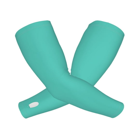 Lsque Teal Turquoise Cooling Arm Sleeves for Men & Women -Compression Sleeves to Cover Arms for Working,Sun Sleeves for UV Protection,Breathable, Moisture-Wicking