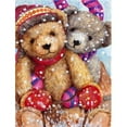 thumbnail image 1 of Carolines Treasures CDCO0461CHF Winter Snow Teddy Bears Flag Canvas House Size, 1 of 4