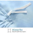 thumbnail image 5 of 900 TC 100% Egyptian Cotton 5PCs Duvet set ( 1- Duvet Cover + 4 - Pillow Shams ) Zipper Closur Ultra Soft Durable and Fade Resistant Color Light Blue Solid size Twin/Twin Xl, 5 of 6