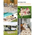 thumbnail image 5 of Outdoor Rug 5x8 ft Farmhouse Western Waterproof Outdoor Patio Rug Mat Non Slip Outside Area Rugs Carpet for RV,Camping,Porch,Deck,Pool,Balconybackyard,Cowboy Desert Horse Print Brown Beige, 5 of 9