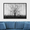 thumbnail image 2 of wall26 Canvas Print Wall Art Black &amp; White Wood Panel Tree Silhouette Nature Wilderness Illustrations Modern Art Rustic Relax/Calm Multicolor for Living Room, Bedroom, Office - 24"x36", 2 of 5