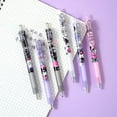 thumbnail image 4 of Sanrio 12pcs Cartoon Gel Pen Kawaii Hello Kitty Kuromi Cinnamoroll Stationery 0.5 Black With Metal Hook Office Write Cute Pens, 4 of 9
